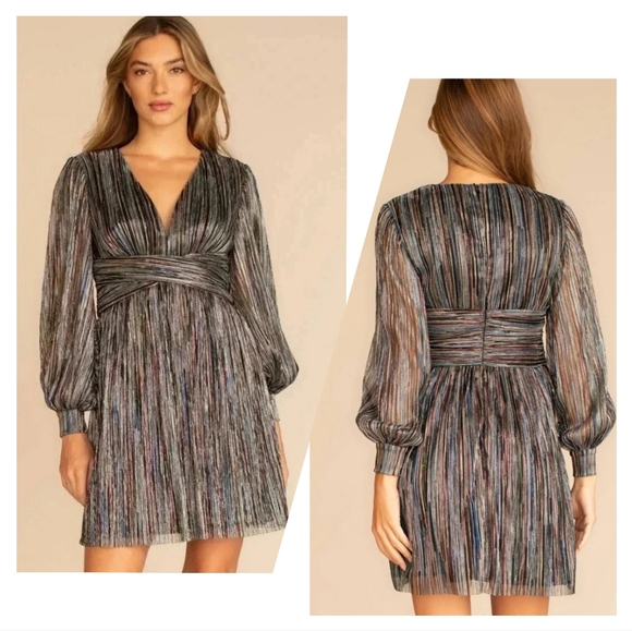 NWT Trina Turk Metallic 'Cherry Blossom' Dress, Size 0 - Picture 1 of 16